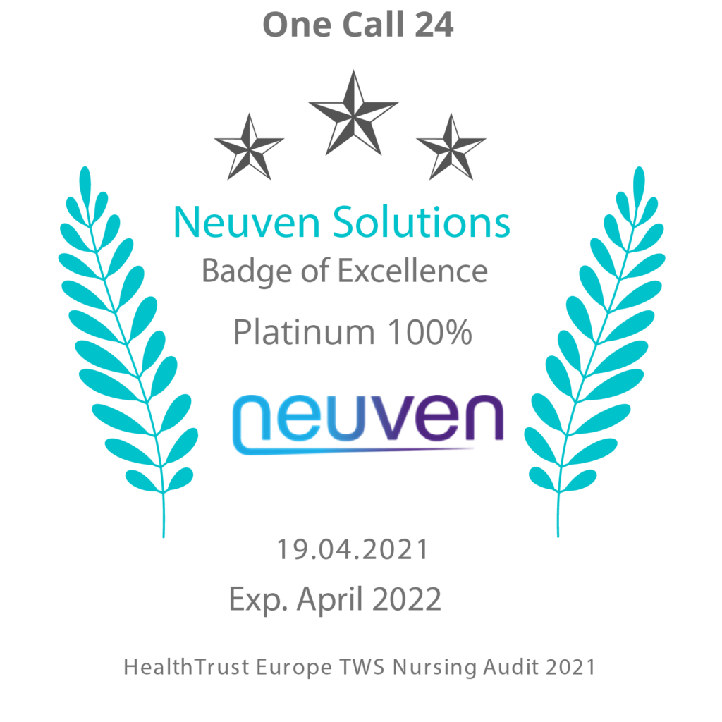 Nueven Solutions bade of excellence for OneCall24